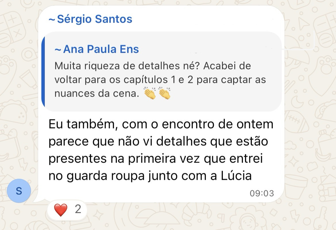 Depoimento de Silvia Sarmento